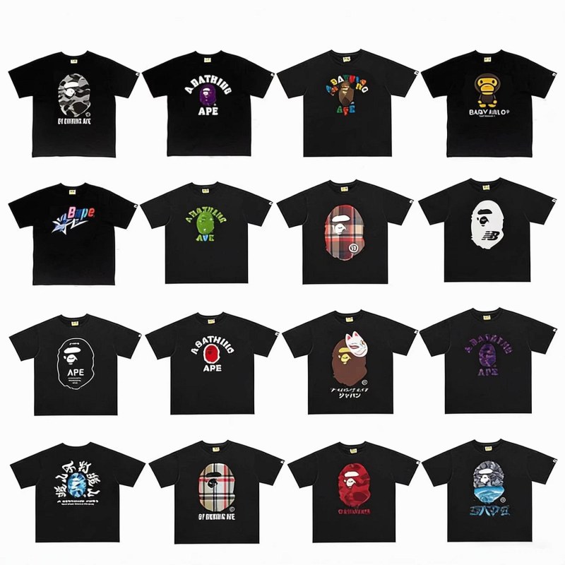 Bape Classic Monkey Print T-Shirt Collection Review: D167 vs. D168, Measured Against Bape's Own Relaxed-Fit Chart