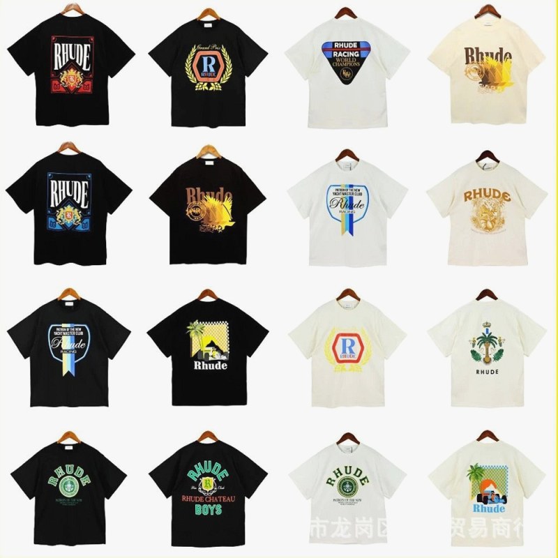 Rhude Trendy T-Shirts with Various Printed Designs Review: 240g Cotton Tested