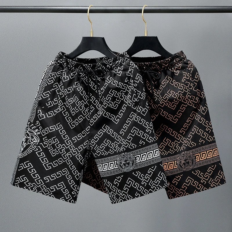 Versace Black Shorts in Everyday Casual Style Review: A Lower-Leg Medusa and a Greek-Key Border That Meets Itself at the Inseam